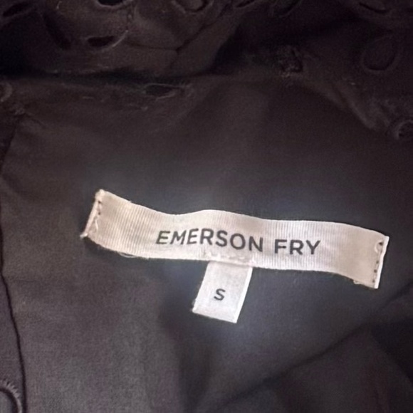 Emerson Fry Elsa Dress Black Eyelet Size Small - Picture 10 of 10